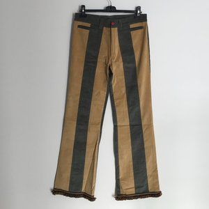 funky beige and green pants